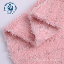 Knitted Shu Velveteen 100% Polyester Two Side Sherpa Fleece Foil Fabric